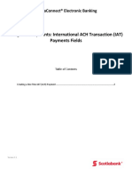 SCO IP IAT One Time Fields Quick Reference