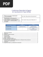 Condiciones Especiales de Seguro de Cancelación de Viaje All Risk