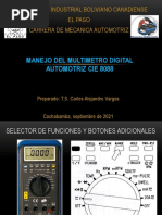 Manejo Del Multimetro Digital Automotriz Cie 8088