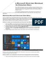 MATERI 3. Cara Membuka Microsoft Word Dan Membuat File Dokumen Baru