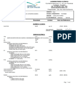 Prueba Resultado Unidad Valor de Referencia Química Clínica: Telf.: 2977900 Ext: 7020 / 7026