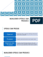 Manajemen Operasi Dan Produksi: Era Agustina