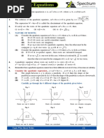 Quadratic Equation Short Notes