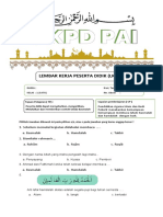 Lembar Kerja Peserta Didik (LKPD) : Nama: Hari, Tanggal: Kelas:1 (Satu) No. Absen