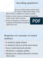 Properties - Describing Quantitative Data