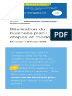 Réalisation Du Business Plan: Étapes Et Modèle