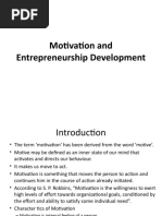 Motivation and Entrepreneurship Development