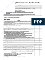 Edexcel GCSE (9-1) Chemistry Revision Checklist (Year 9) : Topic 1 - Key Concepts in Chemistry