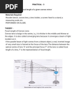 Practical - 3 - Lens - Focal Length