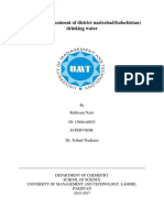 Analysis and Treatment of District Nasirabad (Balochistan) Drinking Water