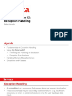 PRG355 - Lecture - 12 - Exception Handling