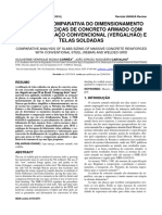 Análise Comparativa Do Dimensionamento de Lajes Maciças de Concreto Armado Com Armadura em Aço Convencional (Vergalhão) e Telas Soldadas