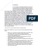 Muscle: Assessed Through Dynamometry, Manual Muscle Strength and Functional Strength