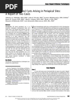 Lateral Periodontal Cysts Arising in Periapical Sites: A Report of Two Cases