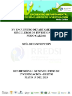 Guía de Inscripción 2023 XV Encuentro Departamental de Semilleros de Investigación - Nodo Caldas