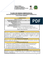 Plano de Ensino Emergencial: Adaptado para Ensino Remoto Temporário E Emergencial E Pelo Ensino Híbrido