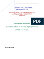 Universite Paul Cezanne Aix-Marseille Iii: Master - Veille Technologique Et Intelligence Competitive 2004-2005