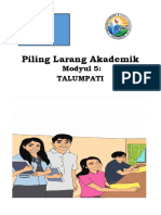 Piling Larang Akademik: Modyul 5: Talumpati