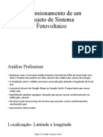 Dimensionamento de Um Projeto de Sistema Fotovoltaico