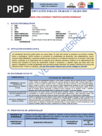 Unidad #0: - Educación para El Trabajo 1° Grado 2023