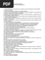 Cuestionario: Actividades Del 14 de Marzo Al 1 de Abril de 2022. Tema 3. "Electricidad, Electrostática y Electrodinámica"