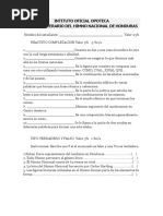 Intituto Oficial Opoteca Examen Literario Del Himno Nacional de Honduras