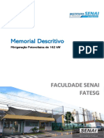 Memorial Descritivo: Faculdade Senai Fatesg