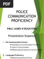 Police Communication Proficiency: Pmaj James N Bugayong