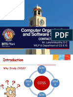 Computer Organization and Software Systems: BITS Pilani Contact Session