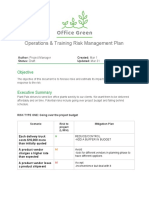 Activity Template - Risk Management Plan