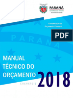 Manual Técnico de Orçamento Autor Portal Da Transparência Do Estado Do Paraná