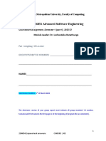 CS6003ES Advanced Software Engineering: London Metropolitan University, Faculty of Computing