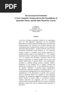 The Invariant Set Postulate: A New Geometric Framework For The Foundations of Quantum Theory and The Role Played by Gravity