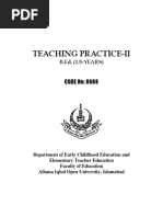 Teaching Practice-Ii: CODE No: 8608