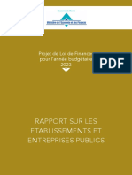 Rapport Sur Les Etablissements Et Entreprises Publics: Projet de Loi de Finances Pour L'année Budgétaire 2023