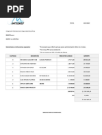 Fecha: Nro Cotizacion