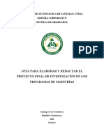 Guía para Elaborar y Redactar El Proyecto Final Sept 2022