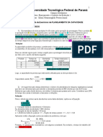 Lista de Exercícios II - PCP 1 - Capacidade