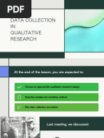 Lesson 4 Data Collection in Qualitative Research