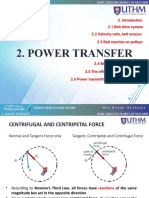 Power Transfer: 2.2 Velocity Ratio, Belt Tension 2.1 Belt Drive System