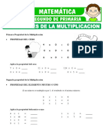 Propiedades de La Multiplicacion para Segundo de Primaria