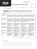 Rúbrica Trabajo Práctico 6to