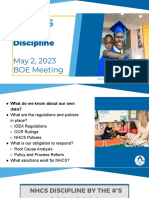 A Presentation On Student Discipline at New Hanover County Schools To Be Given On May 2, 2023