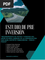 Estudio de Pre Inversion A Nivel de Perfil Técnico