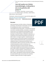 Alteraciones Del Sueño en El Dolor Crónico: Neurobiología, Evaluación y Tratamiento en La Práctica Del Sioterapeuta