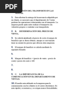 A. La Gestión Del Transporte en Las Ventas