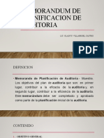 Memorandum de Planificacion de Auditoria