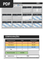 Planilha Calendario Dias Trabalho Excelente