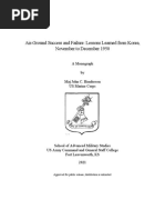 Air-Ground Success and Failure - Lessons Learned From Korea, November To December 1950