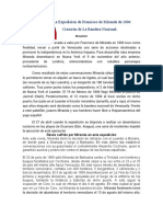 La Expedición de Francisco de Miranda de 1806 Resumen